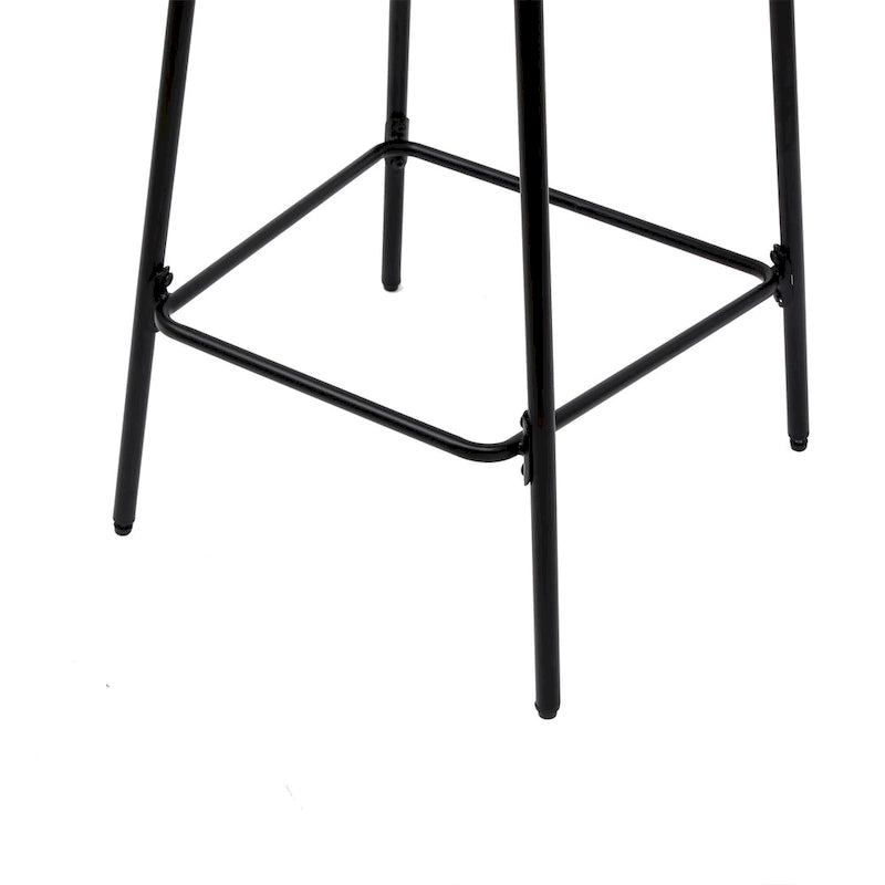 Handgewebte Papierkordel Barhocker mit Rückenlehne, 2er-Set