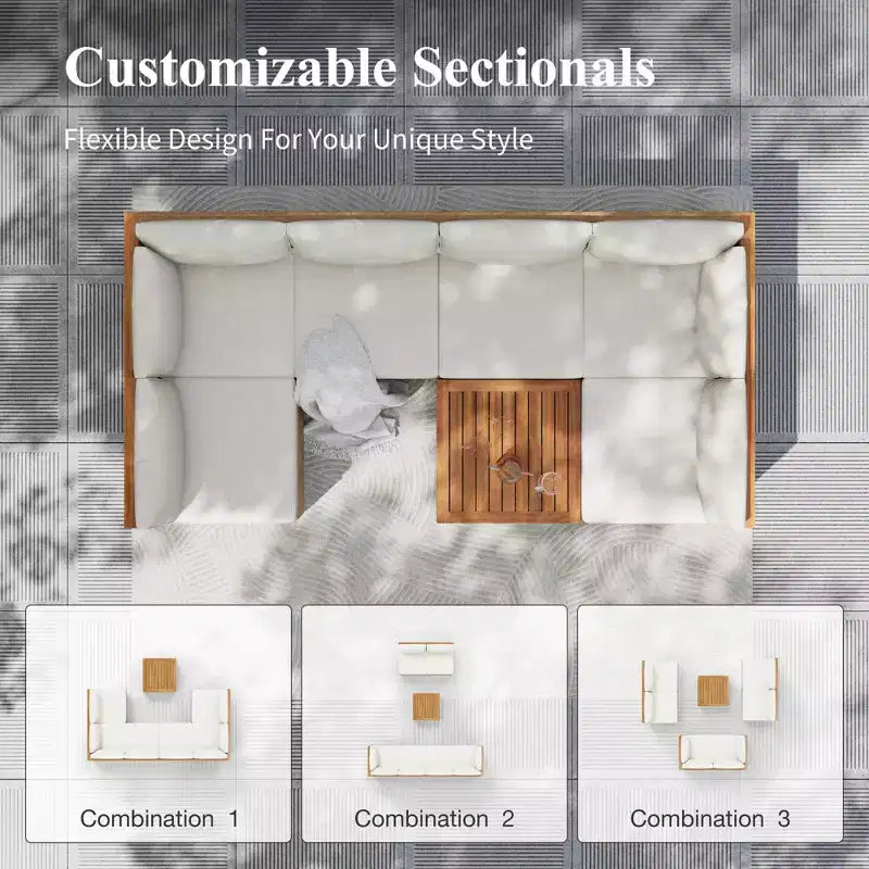 Captiva Designs Outdoor-Loungegarnitur aus Rattan-Geflecht für Garten und Terrasse