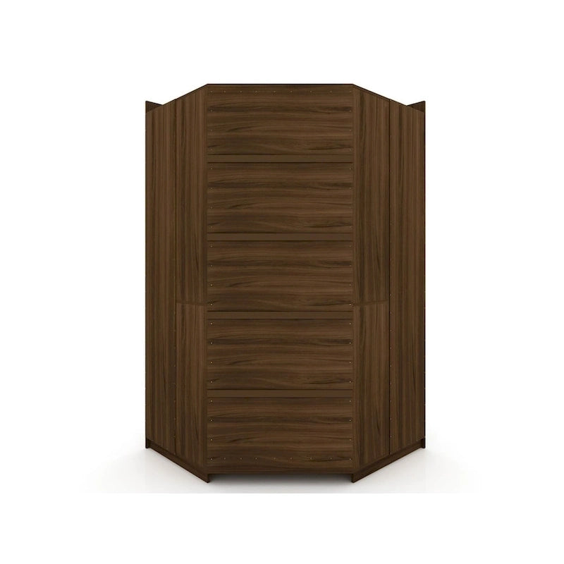 Mulberry 2.0 halb-offenes, 3-teiliges, modernes Eck-Kleiderschrank-Set mit 4 Schubladen