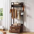 Lantine freistehender Kleiderschrank-Organizer, kleiner Kleiderständer mit Schubladen und Ablagen, robuster Kleiderständer für Flur, Eingangsbereich und Schlafzimmer