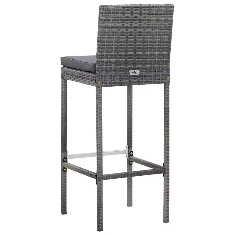 vidaXL Terrassenbar-Set 7-teilig Outdoor-Bartisch und Barstühle aus schwarzem Poly Rattan