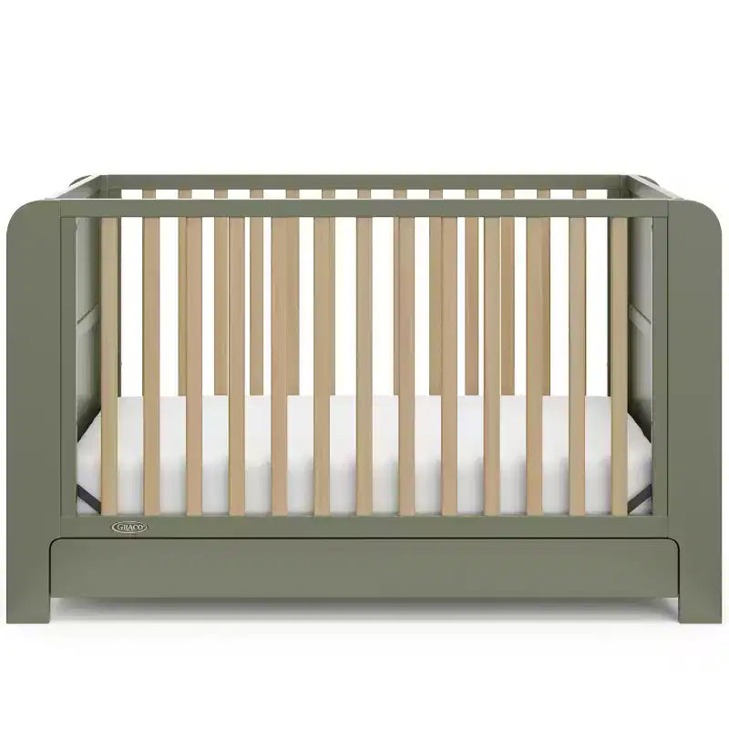 4-in-1 umwandelbares Kinderbett mit Schublade & abnehmbaren Bücherregalen, verstellbarer Matratzenrost