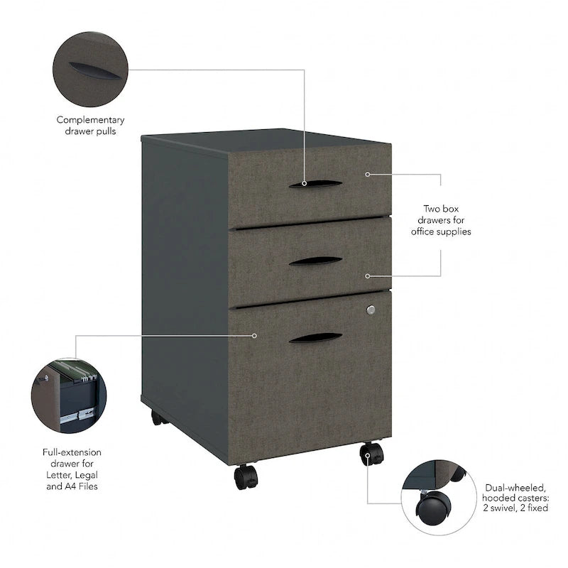 Series A Advantage Buchen-Aktenschrank mit 3 Schubladen