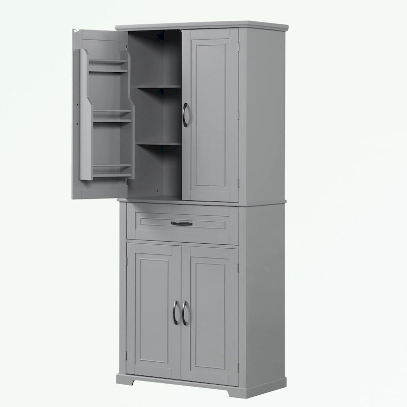 Badezimmerschrank mit Türen und Schublade