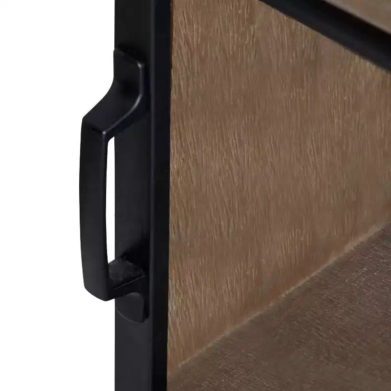 30 x 28 Barnhardt Dekorativer Wandhängeschrank aus Holz mit 2 Glasschiebetüren, Rustikales Braun - Kate & Laurel All Things Decor: Metallrahmen