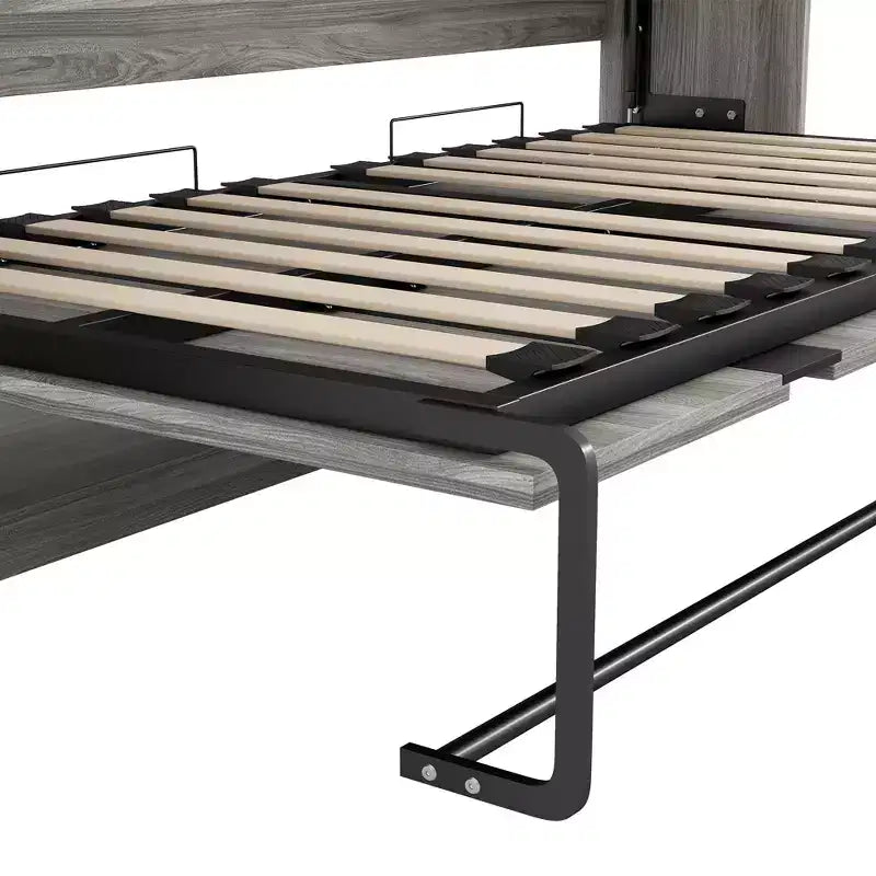 GDFStudio Bennett Murphy-Bett aus Metall und Holz, zusammenklappbar zum Schrank