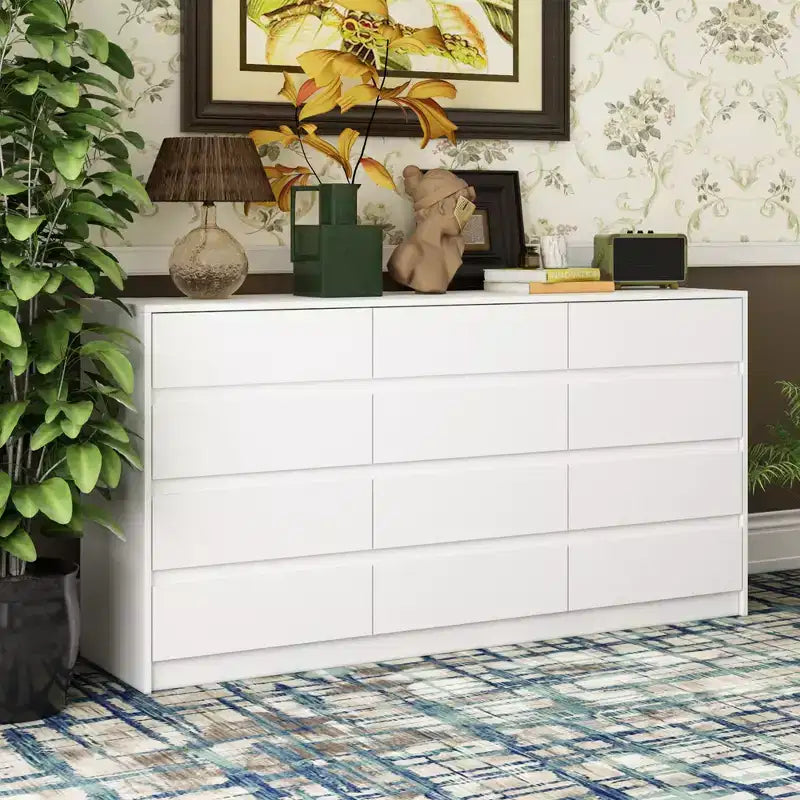 Famapy Moderne Kommode mit 12 Schubladen, eleganter Schubladenschrank