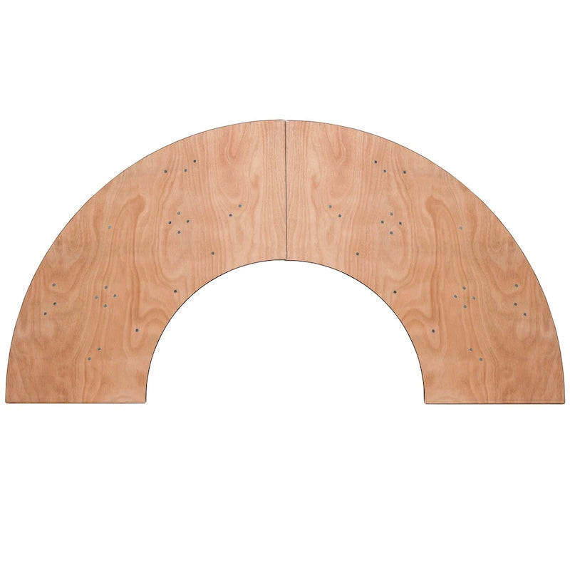 4-Fuß Serpentine Holz Klapp-Bankett-Tisch - 24B x 48T x 30.25H - 24B x 48T x 30.25H