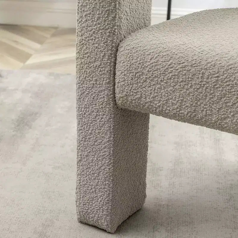 2er-Set 28 breite Polster-Sessel mit Bouclé-Bezug – Kinwell