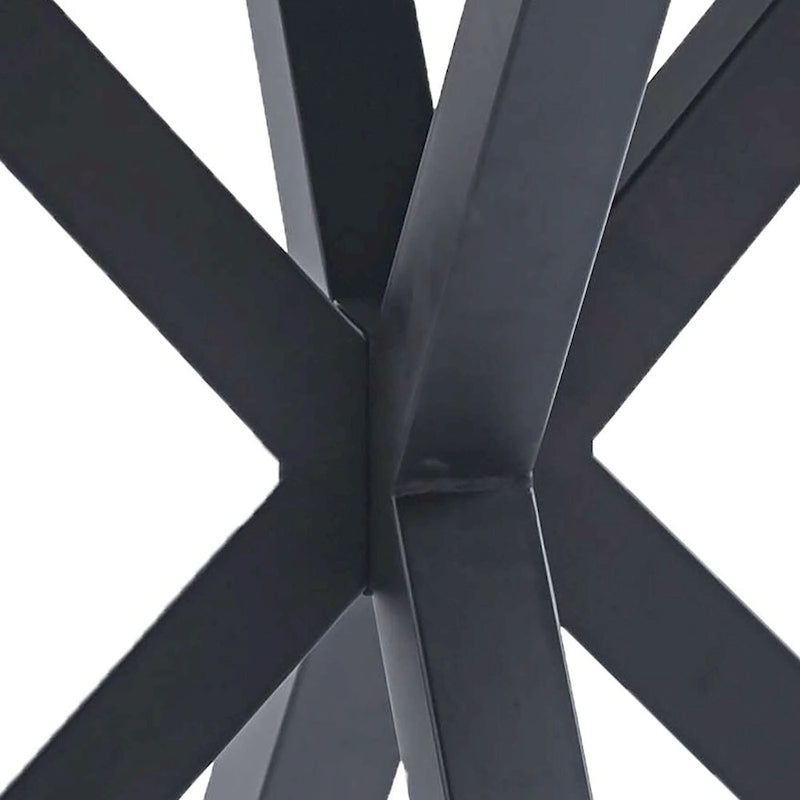 Moderner, runder Esstisch mit minimalistischem Design, MDF-Platte und Metallbeinen