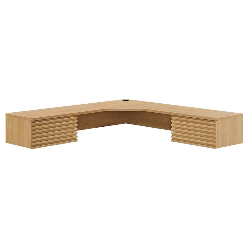 Render Wandmontierter Eckschreibtisch