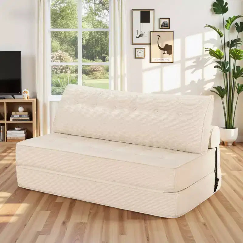 WARMOUNTS Klappbares Schlafsofa mit verstellbarer Rückenlehne, wandelbares Queen-Size-Schlafsofa für Wohnzimmer & Büro
