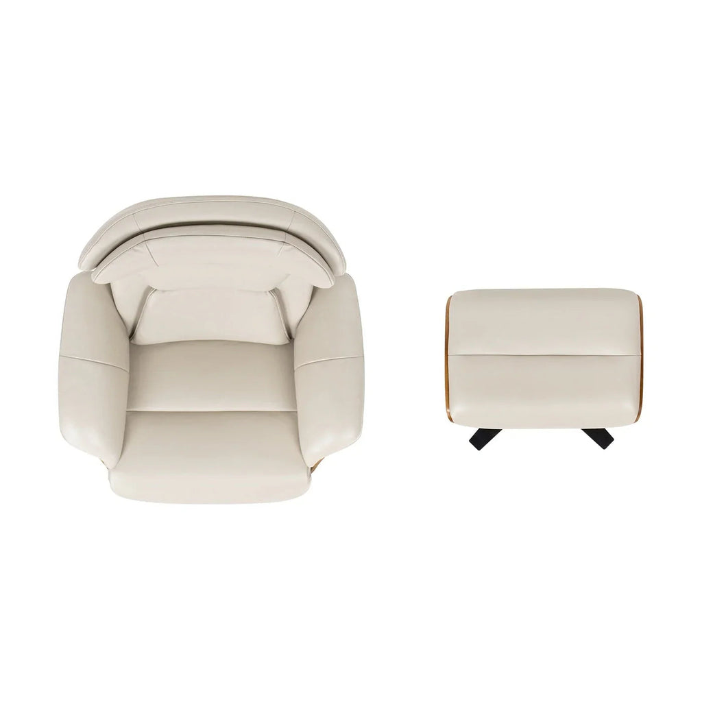 Jovan 31.5 Echtleder Relaxsessel mit Ottoman