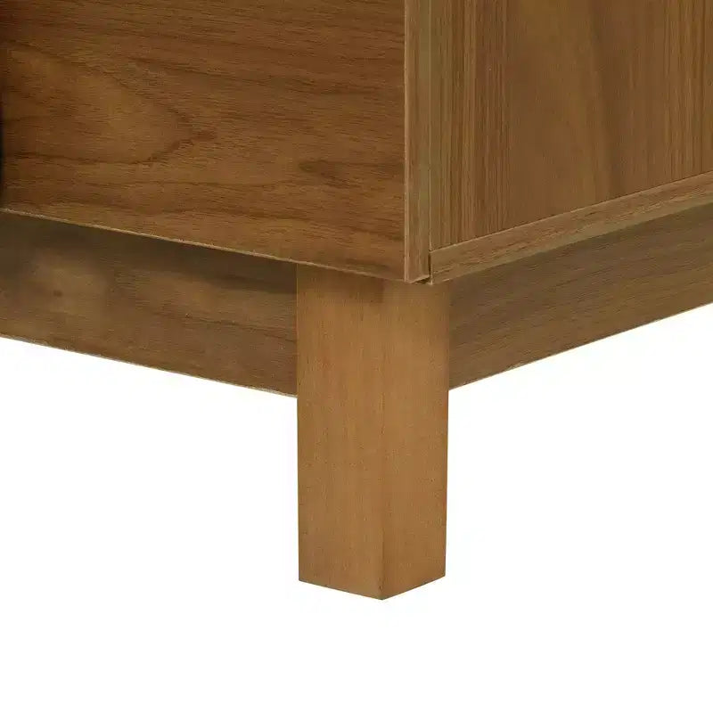 Moderne geometrische Kommode mit 6 Schubladen, breiter Aufbewahrungsschrank mit Halbkreis-Akzent für Schlaf- und Wohnzimmer
