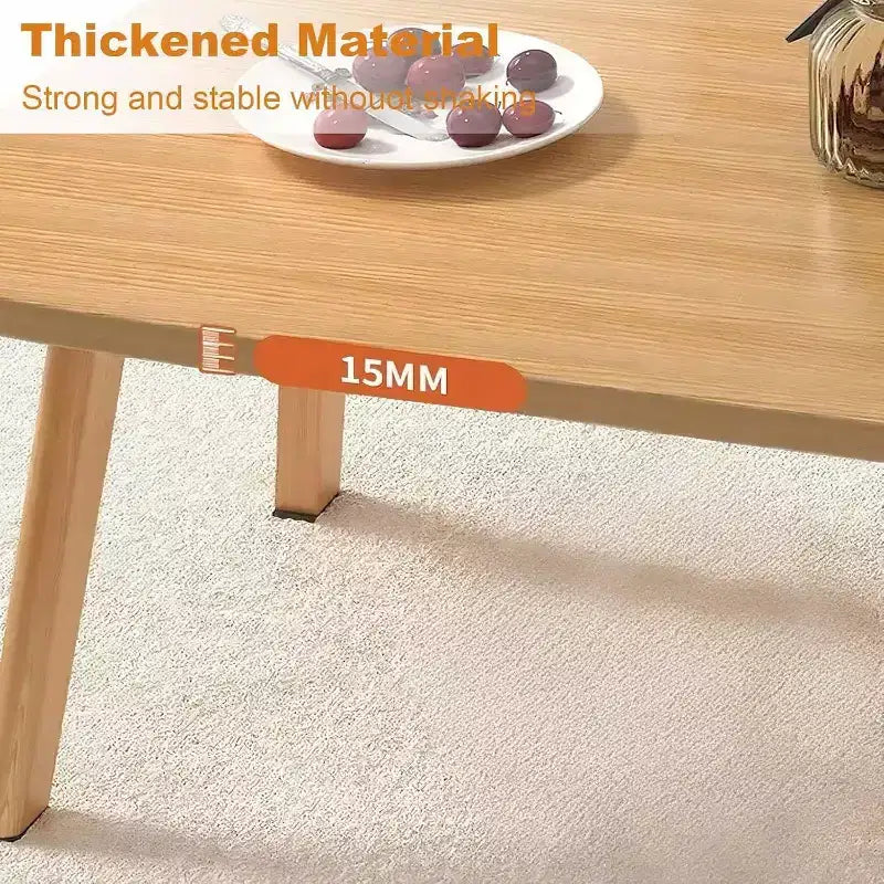 39,9 Klappbarer Couchtisch aus Holz, faltbarer Laptoptisch für kleine Räume, niedriger Schreibtisch für den Boden, für Schlafzimmer, Büro, Wohnung