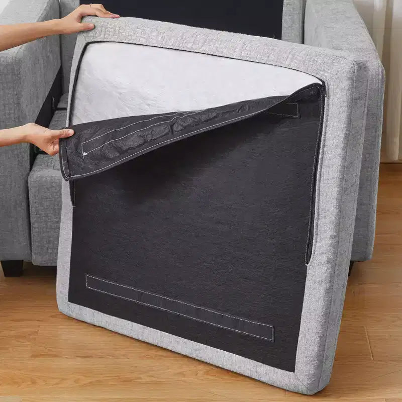 Belffin Chenille-Ottoman-Modul – Modulare Fußstütze mit Stauraum, hautfreundlichem Stoff und Schnellmontage-Design