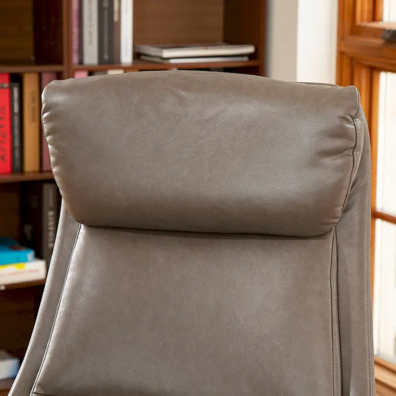 Glitzhome 48-Zoll Mid-Century verstellbarer Drehstuhl aus Kunstleder fürs Büro