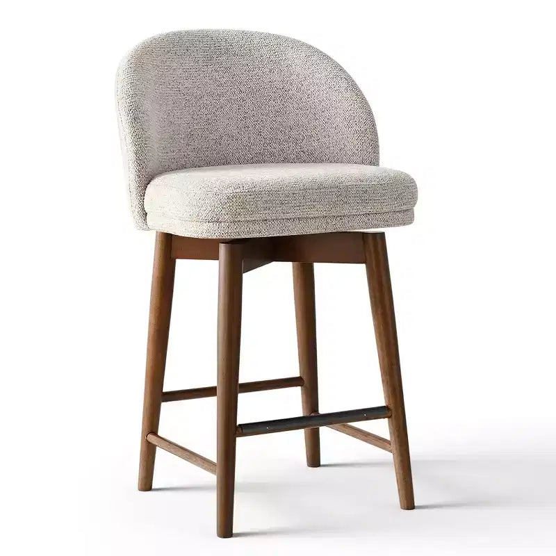 2er-Set moderne drehbare Tresenhocker mit gepolsterter Sitzfläche, 360° rotierbare Stühle für Kücheninsel oder Hausbar mit Massivholzbeinen - Panipeachy