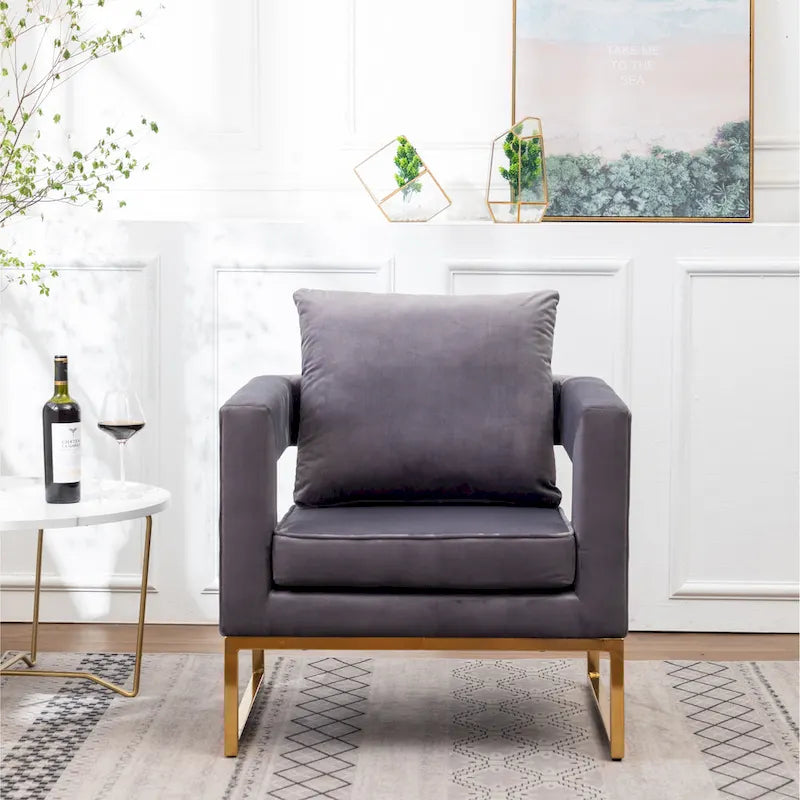 Roundhill Furniture Lenola zeitgenössischer gepolsterter Akzentsessel