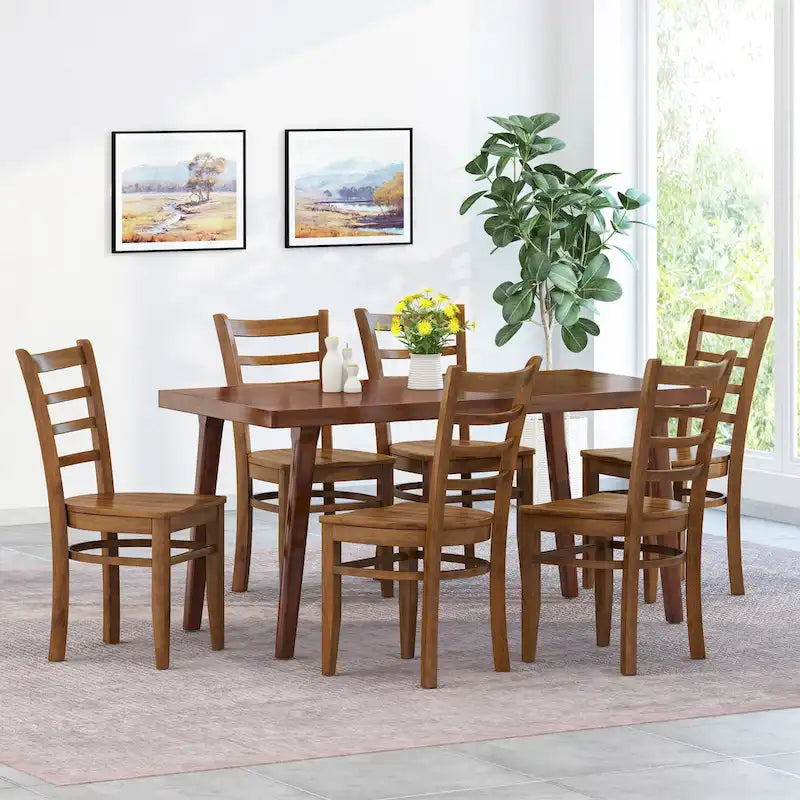 Prestage Esstühle aus Kautschukholz (6er-Set) von Christopher Knight Home