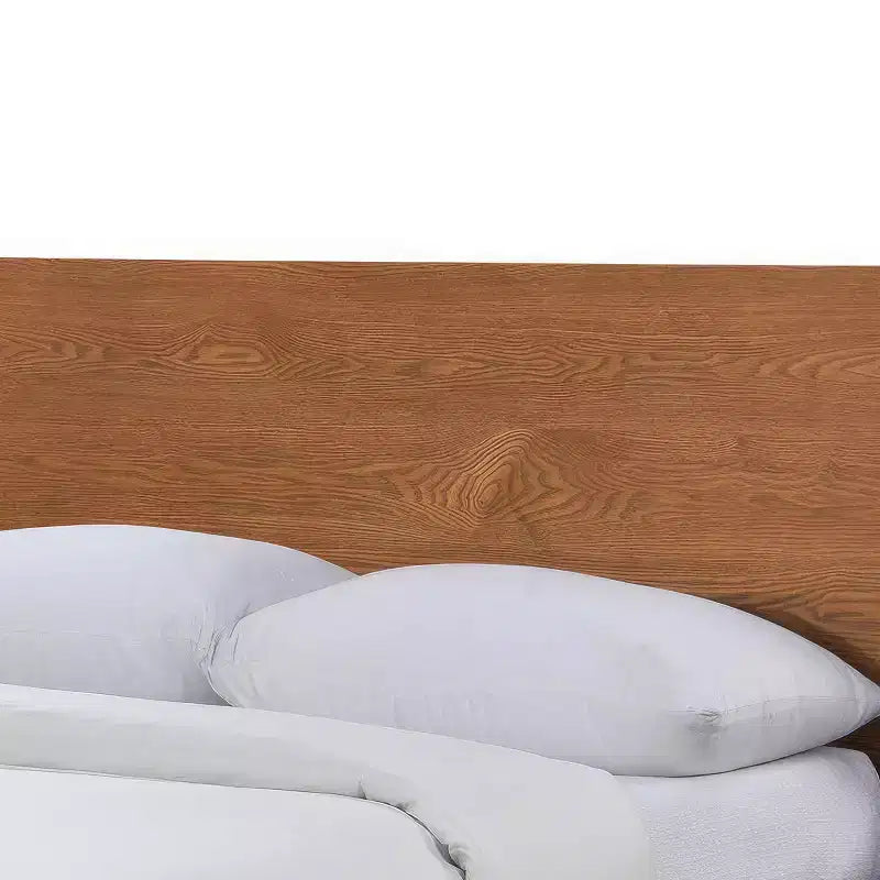 HOMES: Inside + Out 3-teiliges Schlafzimmermöbel-Set im Mid-Century-Stil aus Riverstone-Holz mit Bettgestell und 2 Nachttischen, Walnussfarben