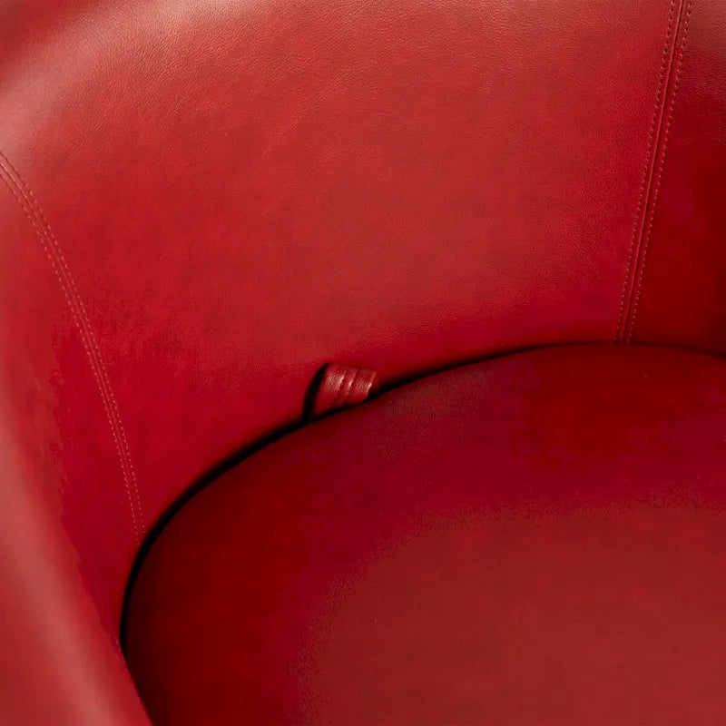Gepolsterter Drehsessel in Fassform mit Stauraum, moderner Wohnzimmer-Beistellstuhl für Schlafzimmer, Büro, Leseecken - PU