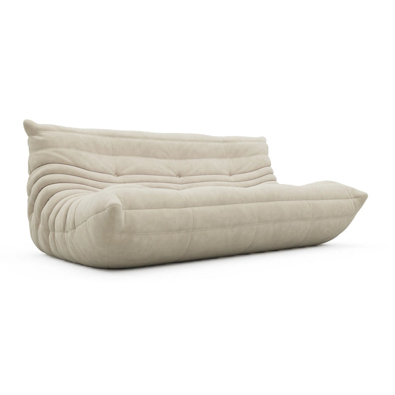 3-Sitzer Wildleder-Stoff Bodensofa Lazy Sofa für das Wohnzimmer