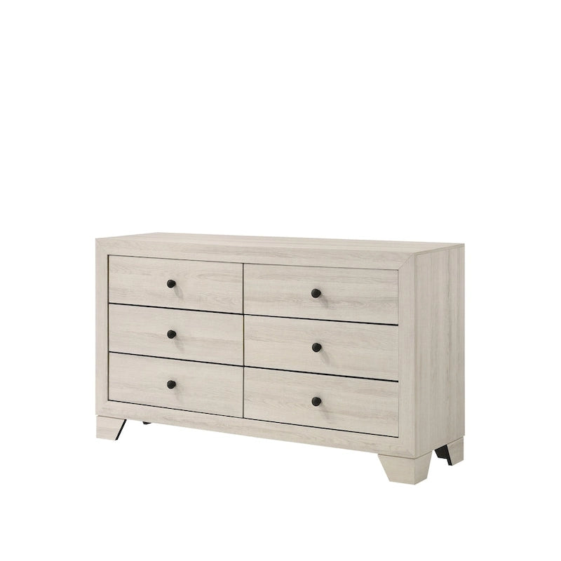 Annis 6-teiliges weißes Schlafzimmer-Set mit Plattformbetten