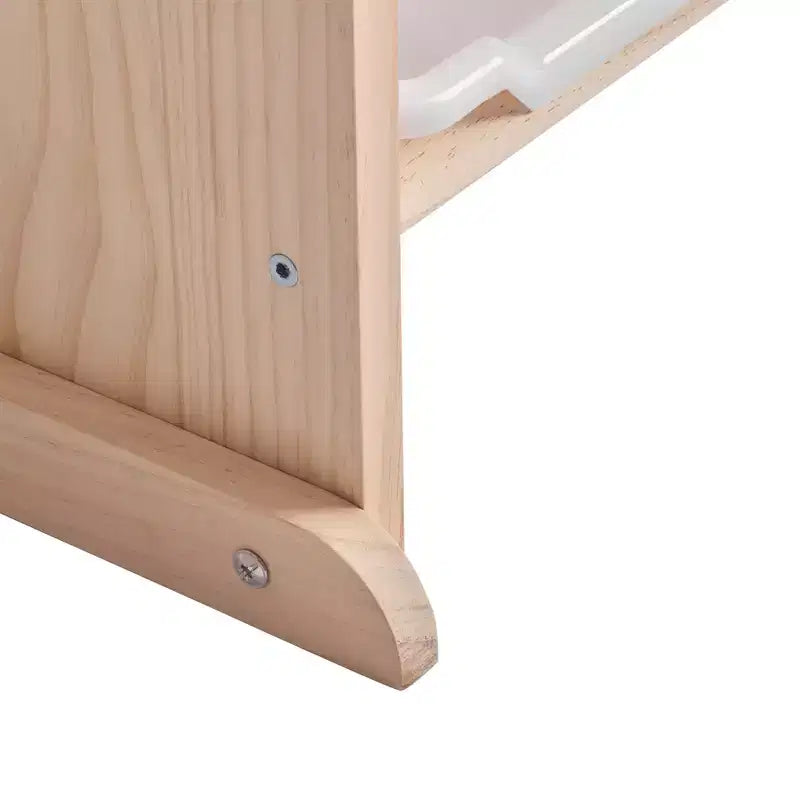 VECELO Kinder-Bücherregal mit Spielzeugaufbewahrung und 12 Körben, Spielzeugregal aus Holz für Kleinkinder, geräumige Spielzimmeraufbewahrung für Bücher oder Spielzeug