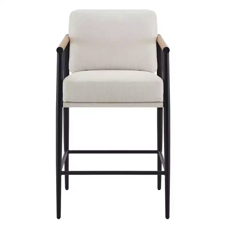 Spruce&Spring Moderne Tresenhocker mit Armlehnen & Metallgestell, 2er-Set