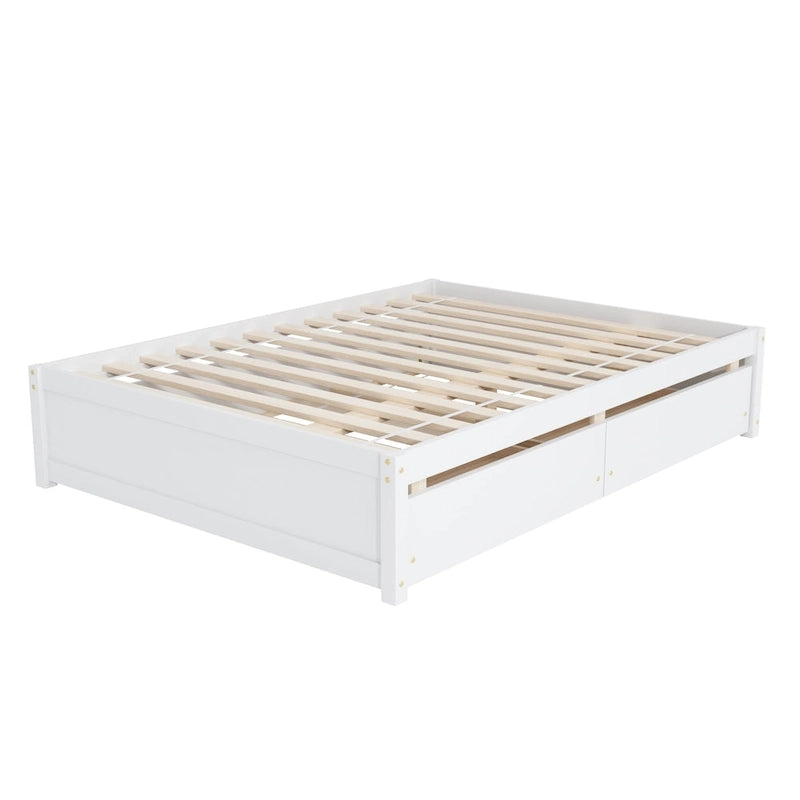 Doppelbett mit Einzelbett-Schiebebett und zwei Schubladen