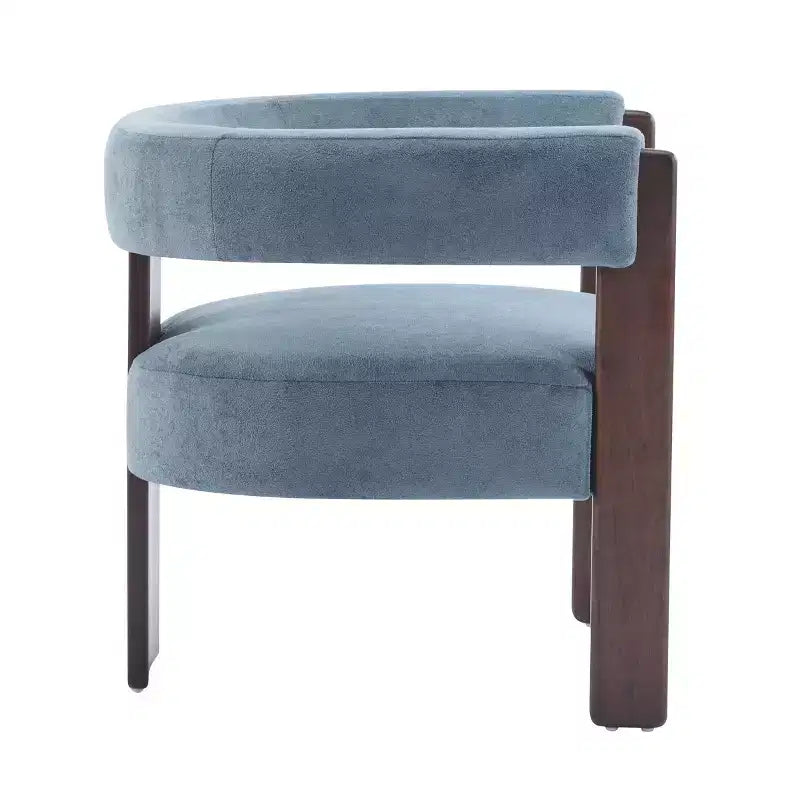 Christopher Knight Home Noah moderner Akzent-Sessel mit Polsterung und Gestell aus Kautschukholz