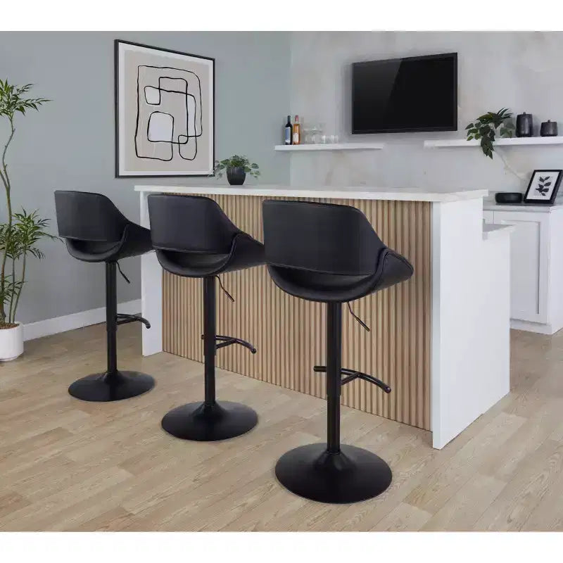 LumiSource 2er-Set Fabrico Verstellbare Barhocker PU