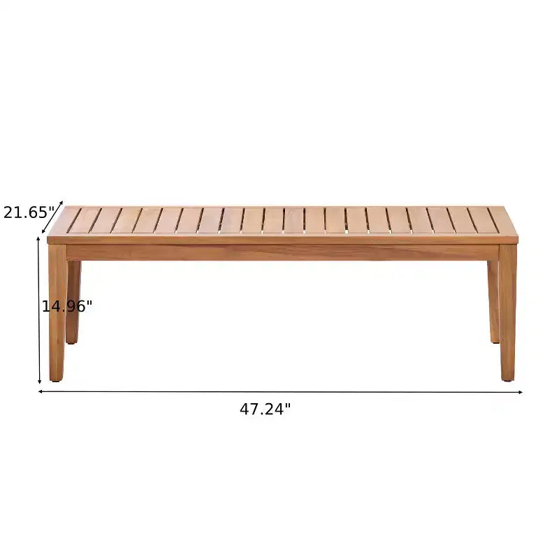 ModernLuxe 4/5-teiliges Akazienholz-Terrassenmöbel-Sofa-Set, Outdoor-Sitzgruppe mit Couchtisch für Veranda/Garten/Balkon