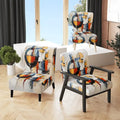 Designart Colorful Mid Century Abstract Fusion I Polsterter Mid-Century Akzentsessel und Mid-Century Modern Sessel