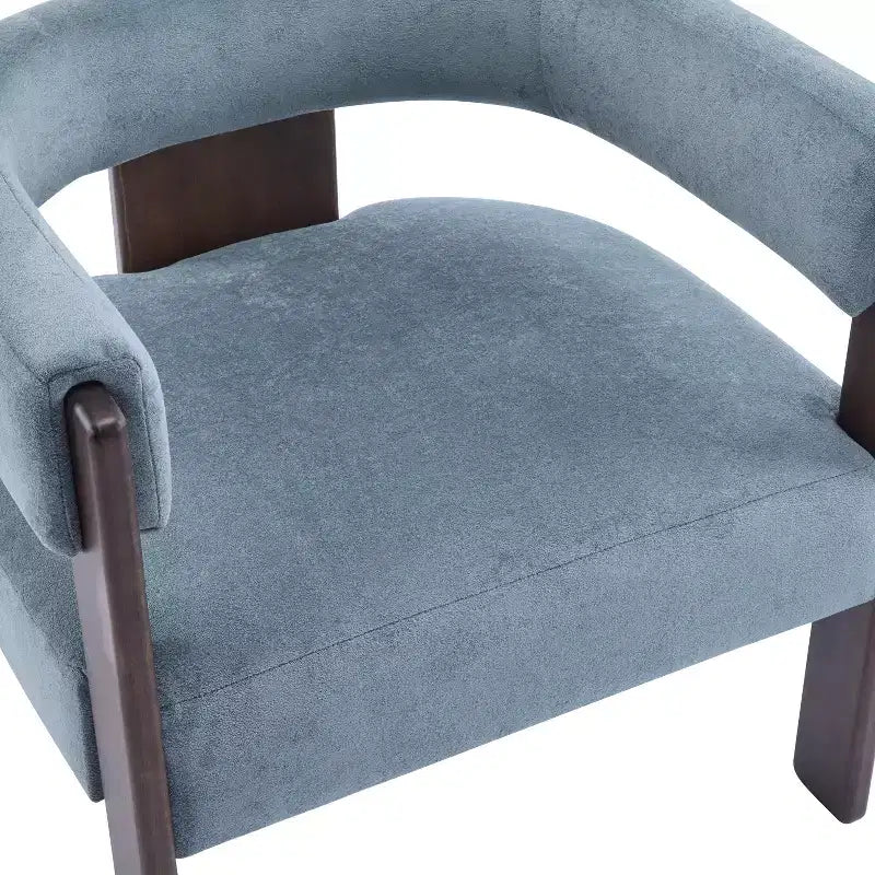 Christopher Knight Home Noah moderner Akzent-Sessel mit Polsterung und Gestell aus Kautschukholz