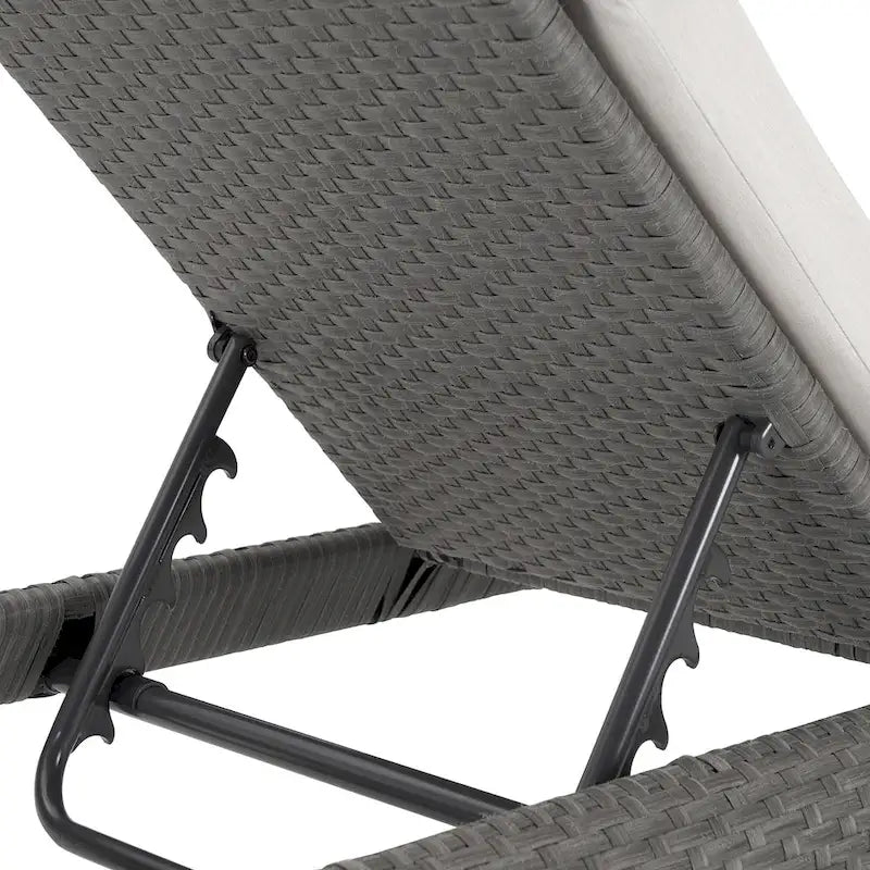 Vistano 2-teiliges Sunbrella Outdoor-Terrassen-Liege-Set – Grau