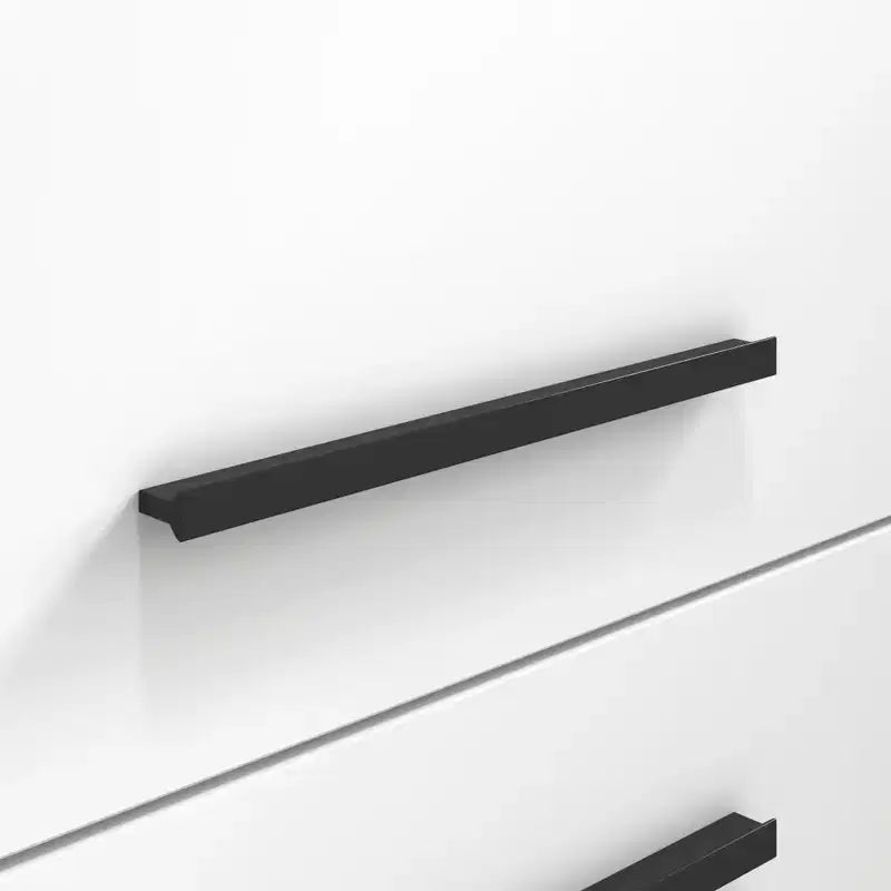 Famapy Moderner weißer Badezimmerschrank mit integriertem Wäschekorb im unteren Bereich