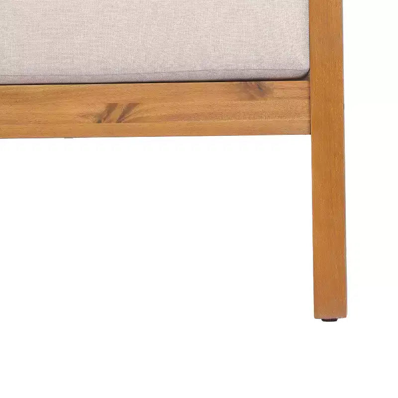 ModernLuxe 4/5-teiliges Akazienholz-Terrassenmöbel-Sofa-Set, Outdoor-Sitzgruppe mit Couchtisch für Veranda/Garten/Balkon