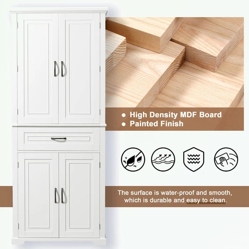 Badezimmerschrank mit Türen und Schublade