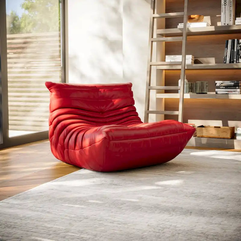 Furgle Mikrofaser-Ledersofa Ergonomisches Design Lazy Sofa Bodensofa