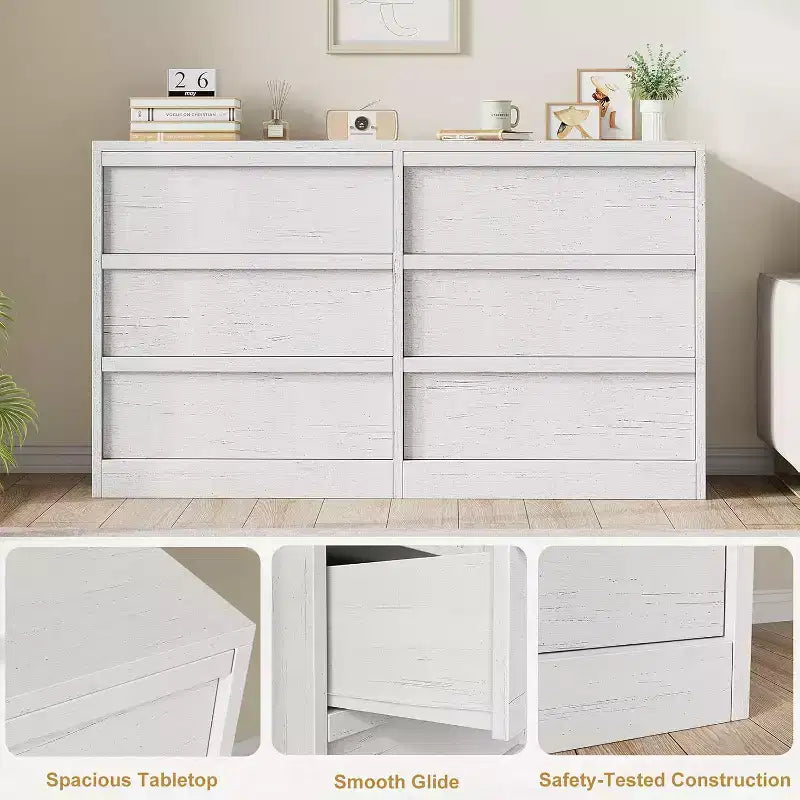 Kommode mit 6/8 Schubladen, breite moderne Schubladenkommode für Schlafzimmer, Wohnzimmer, Kinderzimmer