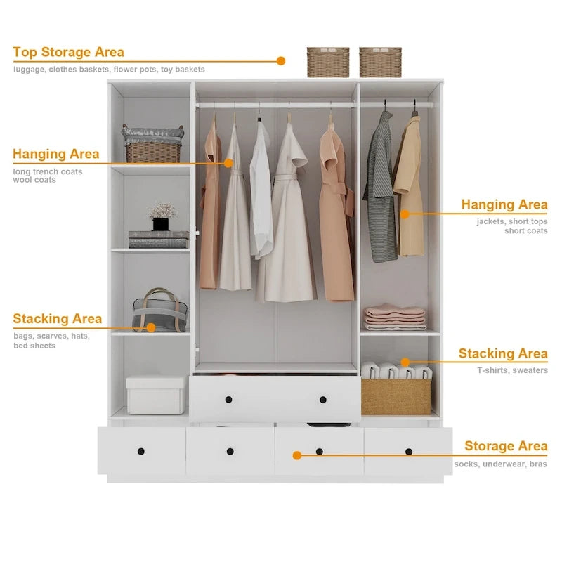 Schlafzimmer Kleiderschrank Garderobe Kleiderschrank Kleiderstange Schublade