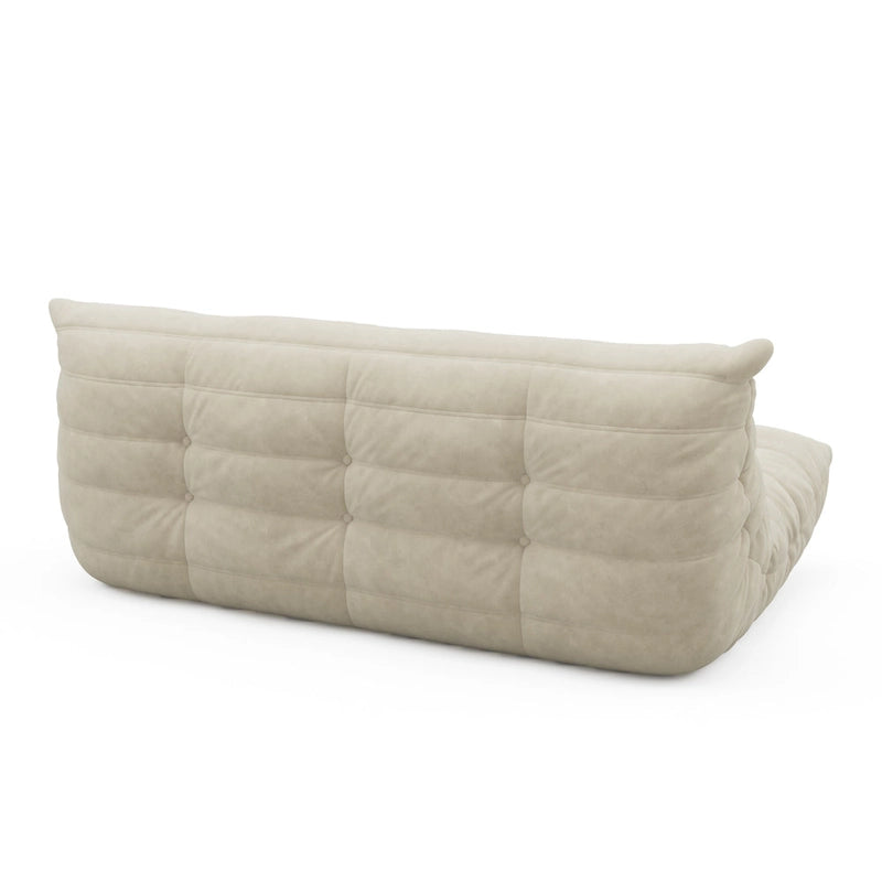 3-Sitzer Wildleder-Stoff Bodensofa Lazy Sofa für das Wohnzimmer