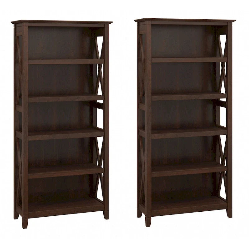 Key West 5-Regalboden-Bücherregal-Set von Bush Furniture