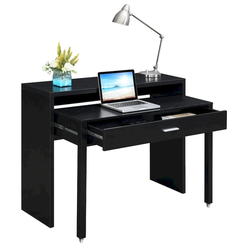 Convenience Concepts Newport JB Konsolentisch/Schreibtisch mit Schublade und Aufsatzaufsatz