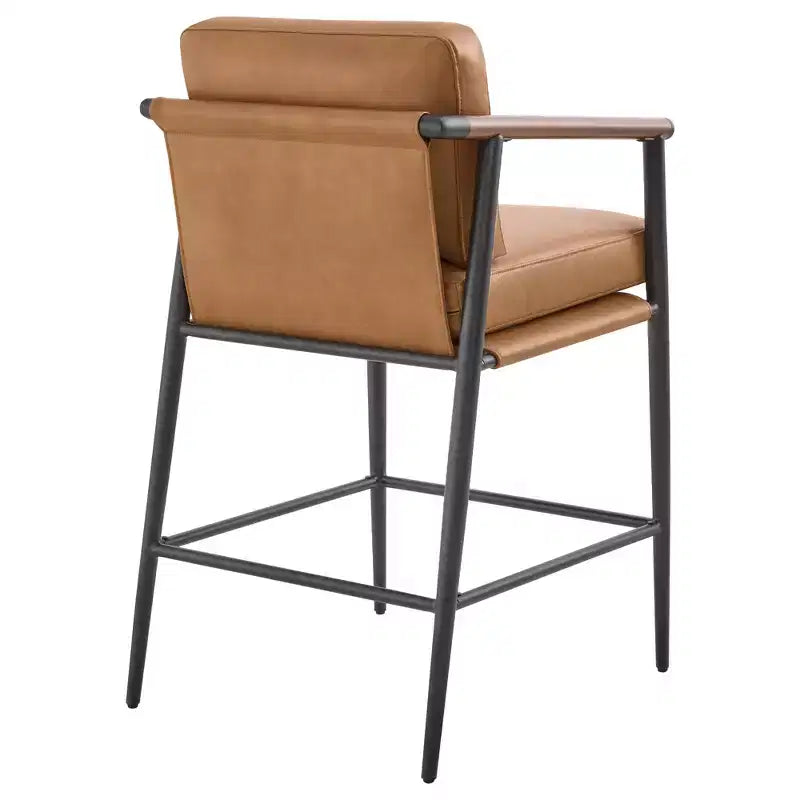 Spruce&Spring Moderne Tresenhocker mit Armlehnen & Metallgestell, 2er-Set