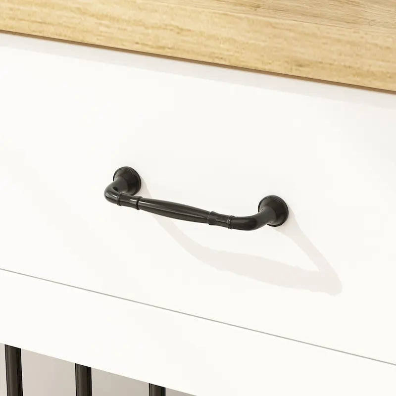 Moderne Hundebox für große Hunde mit Staufächern – elegantes Espresso-Finish