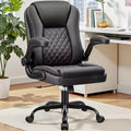 KERDOM Exekutiv-Bürostuhl aus Leder, ergonomischer Bürostuhl, Schreibtischstuhl mit Rollen