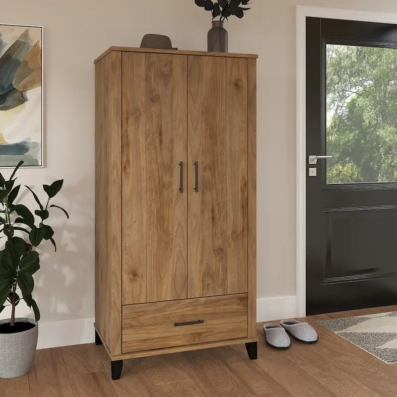 Somerset Hoher Eingangsschrank mit Türen und Schublade von Bush Furniture